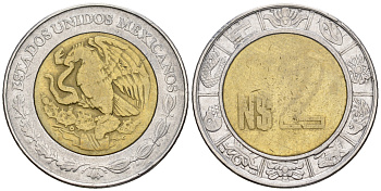 Мексика 2 песо ND KM 551 биметалл 259-112