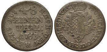 Хильдесхайм (Hildesheim) 1/48 талера 1763 Герцегство, SEDE VACANTE (1761-1763) Mehl 690, Zepernick 155, KM 107 серебро 1517-714