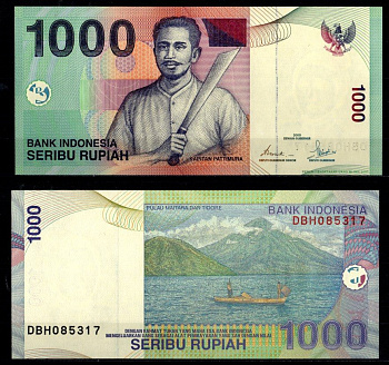 Индонезия 1000 рупий 2000 Pick 141 a бумага aUNC 7486-54-3-1