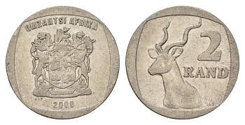 ЮАР 2 ранда 2000 KM 165 медь плакированная никелем 4626-1215