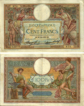 Франция 100 франков 1936 31 декабря 1936 Pick 78с  бумага   435-53-2-1