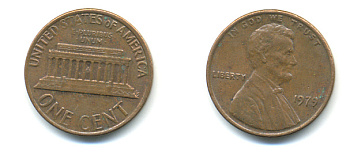 США 1 ЦЕНТ 1979 ЛИНКОЛЬН KM 201 медь цинк 86-112