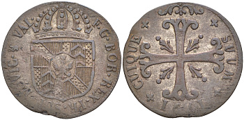 Швейцария 2 крейцера 1791 КАНТОН NEUCHATEL, ПОД ПРУССИЕЙ, ФРИДРИХ ВИЛЬГЕЛЬМ II (1786-1797) Jg 225b биллон 00-00