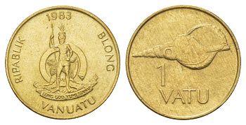 Вануату 1 вату 1983 KM 3 медь алюминий никель UNC 4625-111