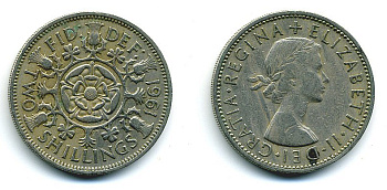 Великобритания 2 шиллинга (флорин) 1961 Елизавета II (1952-2022) KM 906, Spink 4146 медно-никель 4110-1444