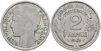 Франция 2 франка 1948 В KM 886a.2, LE FRANC 269.13 алюминий 81-432