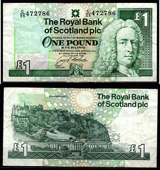 Шотландия 1 фунт 1996 Pick 351 c бумага UNC (пресс) 6317-27-2-2