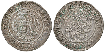 Саксония 1/24 талера 1628 HI, Йохан Георг KM 71 серебро 4044-1434