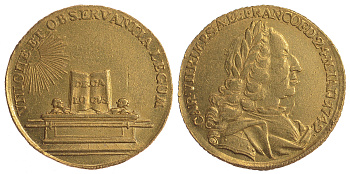 Франкфурт 2 дуката 1742 коронация Карла VII Fr. 999 золото 10-010-68