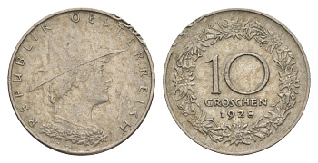 Австрия 10 грошей 1928 KM 2838 медно-никель 4576-664