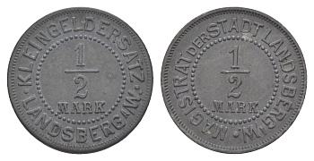 Ландсберг-ан-дер-Варте (Гожув-Велькопольски) 1/2 марки ND (1917) Funck 270.5, Men18 17840.8 цинк 4582-832