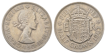 Великобритания 1/2 кроны 1963 Елизавета II (1952-2022) KM 907, Spink 4145 медно-никель 4692-444