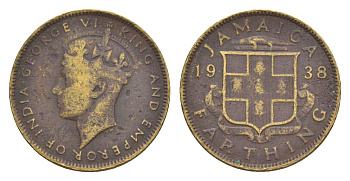 Ямайка 1 фартинг 1938 Георг VI (1936-1952) KM 30 никель латунь 4649-1026