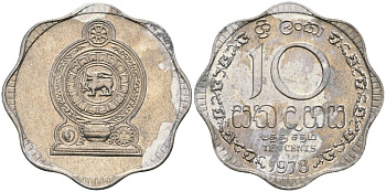Шри-Ланка 10 центов 1978 KM 140a алюминий 4135-1157