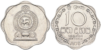 Цейлон 10 центов 1978 KM 140 a алюминий 4586-346