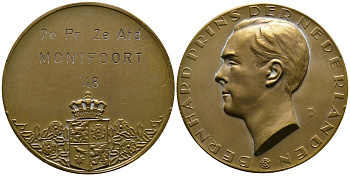 Нидерланды медаль 1948 Принц Бернард, 2-ое место, Монтфоорт  бронза  4527-121