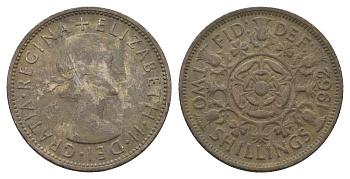 Великобритания 2 шиллинга (флорин) 1962 Елизавета II (1952-2022) KM 906, Spink 4146 медно-никель 4663-317