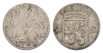 Нидерланды, Голландия 2 стювера 1788 KM 48 серебро 1522-1321