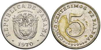 Панама 5 сентесимо 1970  KM 23.2 медно-никель    4610-312