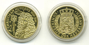 НИДЕРЛАНДЫ МЕДАЛЬ КРИСТИАН ХИГЕНС (1629-1695) UNC 06-130-22