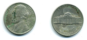 США 5 ЦЕНТОВ 1989 ДЖЕФФЕРСОН KM А192 медно-никель 46-2226
