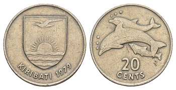 Кирибати 20 центов 1979 KM 5 медно-никель 4631-1134