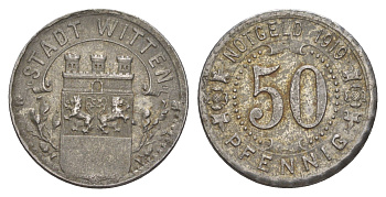 Виттен 50 пфеннигов 1919 Funck 604.6, Men05 27464.13, Men18 34499.13 железо 4584-544