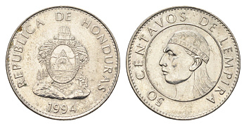 Гондурас 50 сентаво 1994 KM 84a.1 сталь плакированная никелем 4663-737
