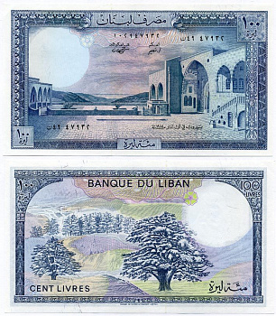 ЛИВАН 100 ЛИВРОВ 1985 Pick 66c бумага UNC (ПРЕСС) 7485-35-2