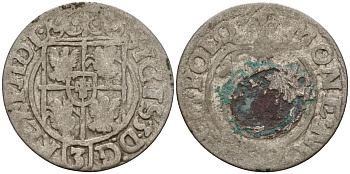 Польша 3 полкера (3 полторака - 1 крейцер) 1624 Сигизмунд III Ваза (1587-1632) Gorecki B.24, KM 41 серебро 4158-938