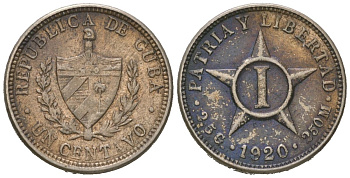 Куба 1 сентаво 1920 KM 9.1 медно-никель 4615-864