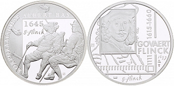 НИДЕРЛАНДЫ МЕДАЛЬ ГОВЕРТ ФЛИНК(1615-1660), КАРТИНА РОТА КАПИТАНА АЛЬБЕРТА БАСА 1645 ГОД, ДИАМЕТР 30 мм., ВЕС 9,42 гр. медно-никель 1087-2-45