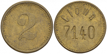 ЕВРОПА ЖЕТОН ИГРОВОЙ ND 2 CLOWN 7140 желтый металл 4532-1122