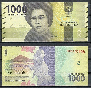 Индонезия 1000 рупий 2016 Pick 154 a бумага UNC (пресс) 7116-43-3-2