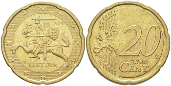 Литва 20 евроцентов 2015 KM 209 нордик 4122-1244