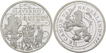 НИДЕРЛАНДЫ МЕДАЛЬ СЕРИИ ИСТОРИЯ НИДЕРЛАНДОВ, РАБСТВО И КОЛОНИЗАЦИЯ АФРИКАНСКОГО КОНТИНЕНТА (1637-1863), ДИАМЕТР 30 ММ., ВЕС 9,43 ГР. медно-никель 1076-6-42