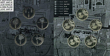 Нидерланды набор из 5 жетонов 1998 750 лет Гааге медно-никель PROOF 1-4-2-33