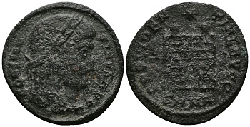 Римская Империя нуммий 324 - 325 Константин I Великий PROVIDENTIAE AVGG Никомедия Very fine RIC 90 бронза 1073-6-57