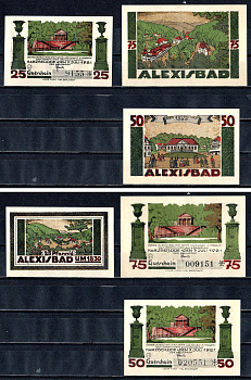 Харцгероде (Анхальт) набор из 3 нотгельдов 1921 2193-6-3-1