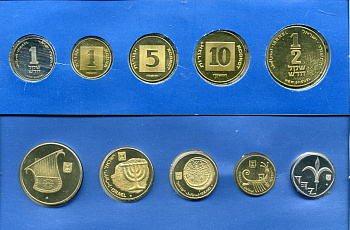 ИЗРАИЛЬ НАБОР ИЗ 5 МОНЕТ 1986 38 ОФИЦИАЛЬНЫЙ НАБОР, ПИФОРТ, В ОРИГИНАЛЬНОМ КАРТОННОМ БУКЛЕТЕ, С СЕРТИФИКАТОМ, ЗВЕЗДА ДАВИДА UNC 3-6-3-36