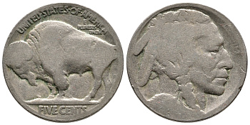 США 5 ЦЕНТОВ ND ИНДЕЕЦ, БИЗОН KM 134 медно-никель 83-1312