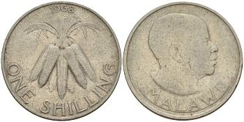 Малави 1 шиллинг 1968 KM 2 медь цинк никель 4141-713