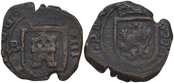 ИСПАНИЯ 8 МАРАВЕДИ 1622 МОНДВОР BURGOS KM 73.1 (41.1) медь 413-6731