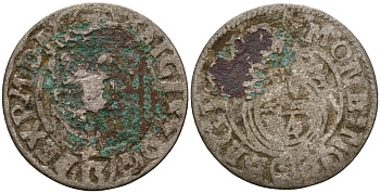 Польша 3 полкера (3 полторака - 1 крейцер) 1623 Сигизмунд III Ваза (1587-1632) Gorecki B.23 серебро 4158-1255