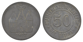 Виттенберге 50 пфеннигов 1917 Funck 606.3, Men18 34522.3 цинк 3459-541