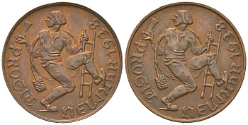 Австрия новогодний счастливый жетон 1938 медь 26-354