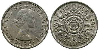 Великобритания 2 шиллинга (флорин) 1963 Елизавета II (1952-2022) KM 906, Spink 4146 медно-никель 4382-436