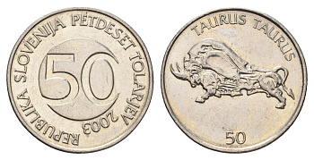 Словения 50 толаров 2003 KM 52 медно-никель 4703-137