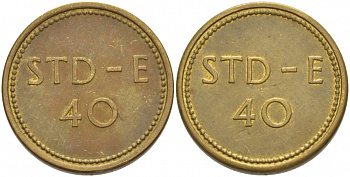 ДАНИЯ ЖЕТОН ИГРОВОЙ ND STD-E 40 желтый металл 4544-811