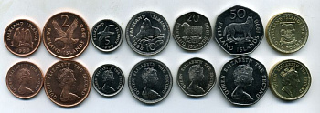Фолклендские острова лот из 7 монет 1997-1998 (1, 2, 5, 10, 20, 50 пенсов, 1 фунт) UNC M80-03